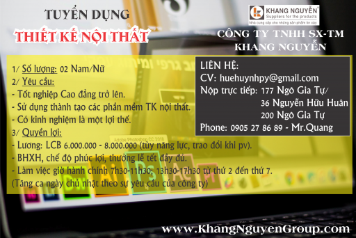 TUYỂN DỤNG THIẾT KẾ