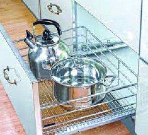 Ngăn kéo để xoong nồi Inox nan 304 cao cấp, giảm chấn gắn liền SP02.600