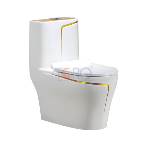 BỒN CẦU 1 KHỐI VIỀN VÀNG T-8872F