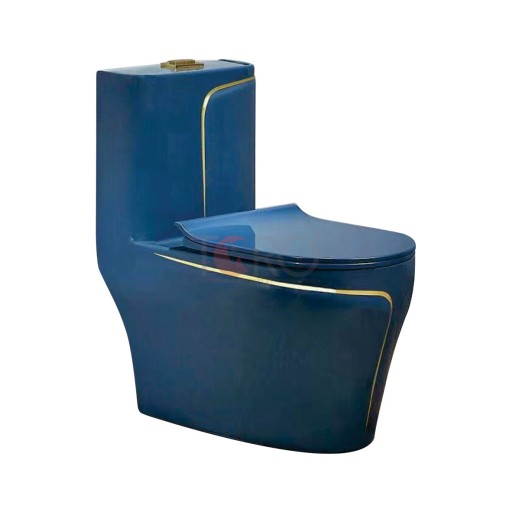 BỒN CẦU 1 KHỐI XANH VIỀN VÀNG T-0893