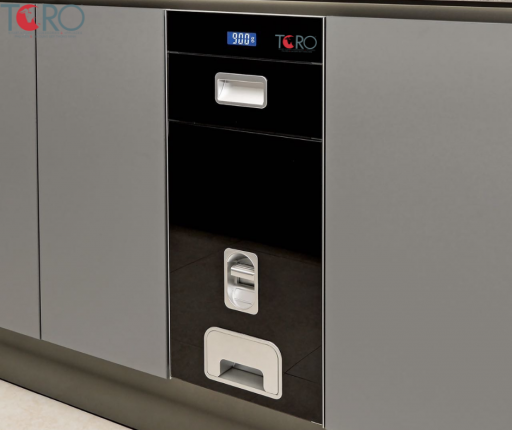 Thùng gạo thông minh mặt gương nút nhấn