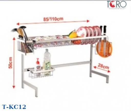 KỆ CHÉN ĐA NĂNG 1 TẦNG KHUNG LIỀN INOX 304