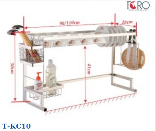 KỆ CHÉN ĐA NĂNG 1 TẦNG INOX 304 KHUNG LIỀN