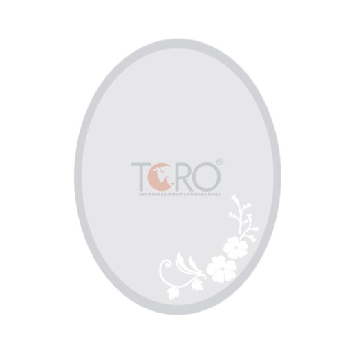 Gương soi Oval điểm nhấn hoa văn Toro TR-K04