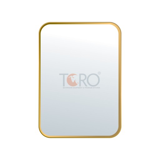Gương soi viền Inox xi vàng Toro TR-K20