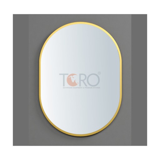 Gương soi viền Inox xi vàng Toro TR-K26