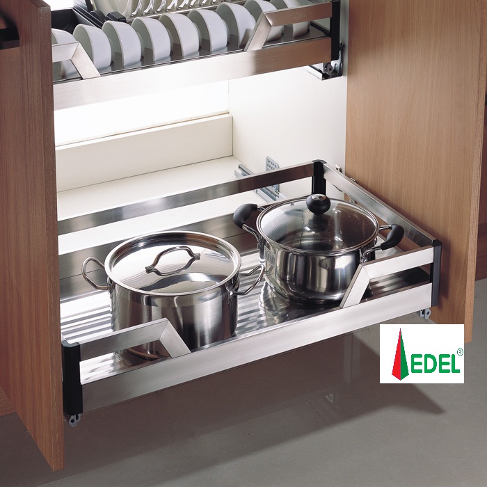 Ngăn kéo đựng xoong nồi Inox hộp 304 cao cấp EU06.600