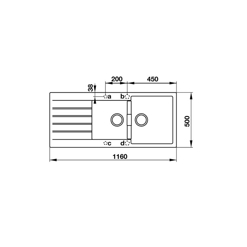 Chậu rửa chén HAFELE ANTONIUS HS-GDD11650 570.35.370