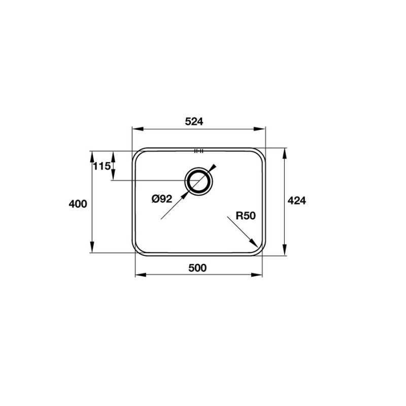 Chậu rửa chén inox Hafele - VALERIAN HS-SS4650- 565.86.331