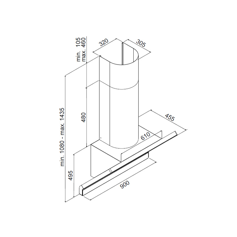 Máy hút mùi gắn tường Hafele HH-WVG90A - 535.82.203