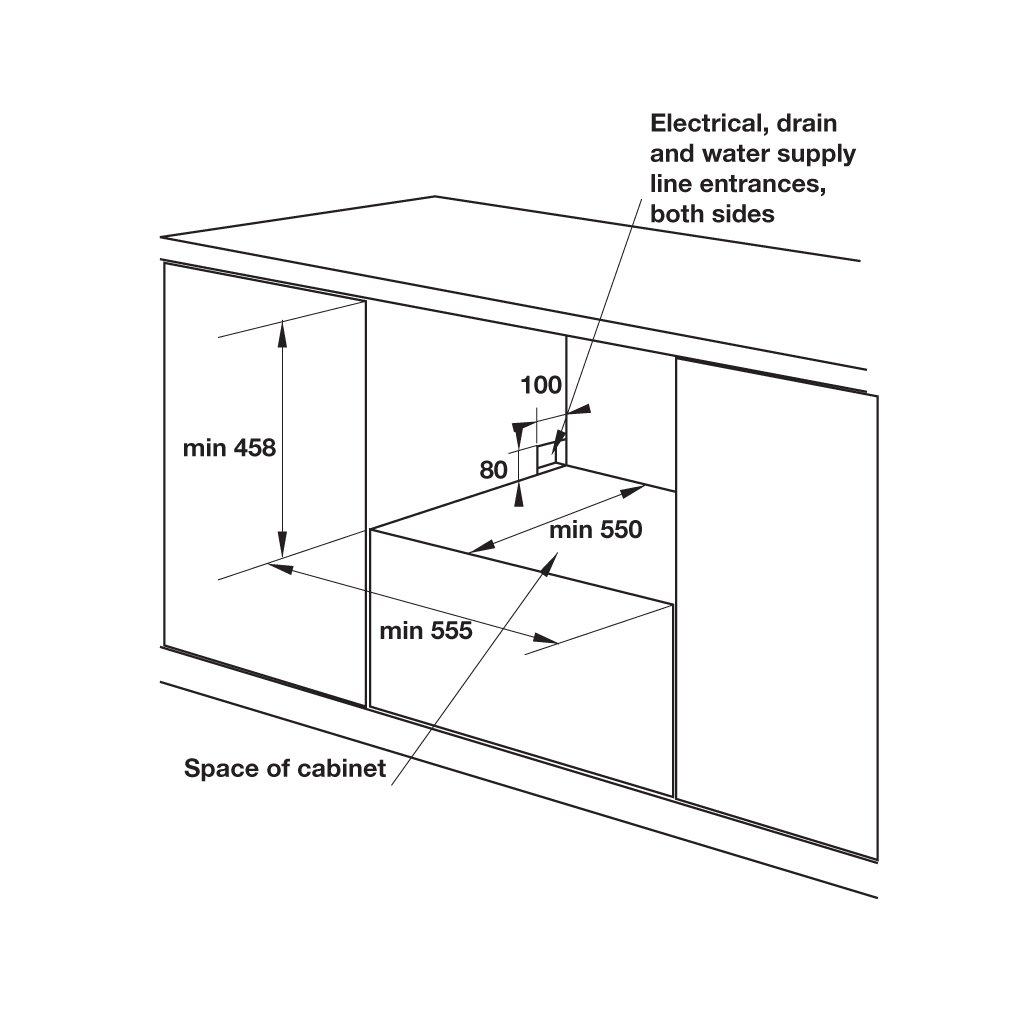Máy rửa chén âm tủ HDW-I50A Hafele - 6 BỘ CHÉN đĨA 538.21.240