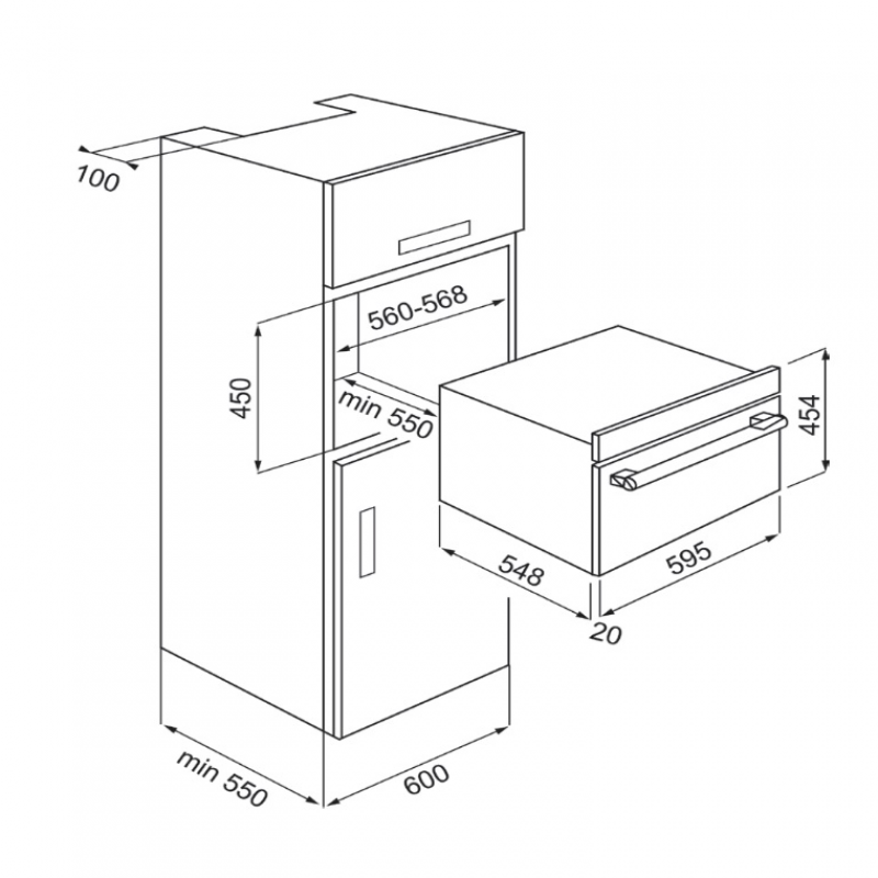 Lò vi sóng kết hợp nướng âm tủ Hafele HO-KT45B - 535.02.731