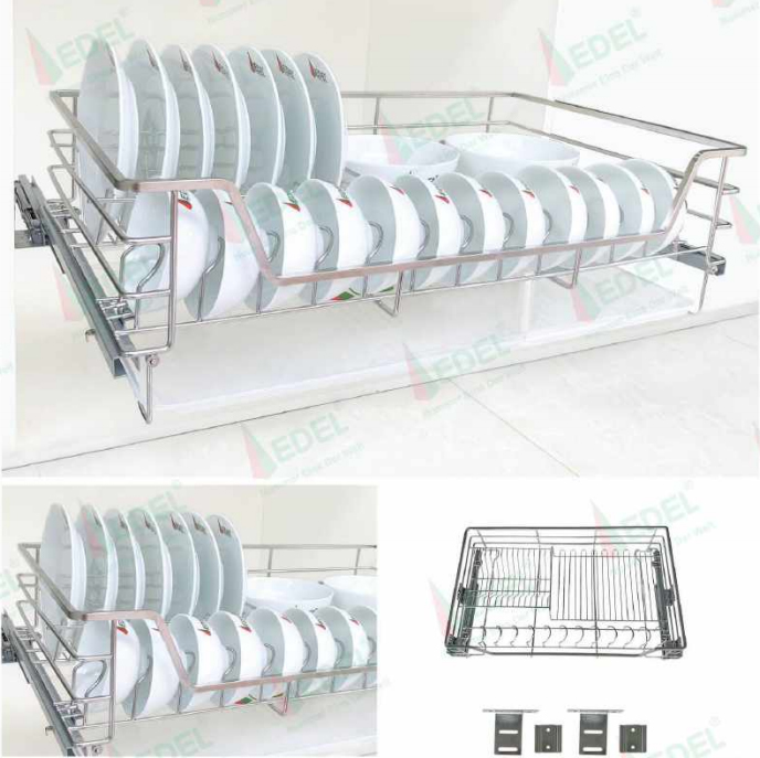 NGĂN KÉO ĐỰNG BÁT ĐĨA INOX NAN VUÔNG INOX 304 ED01.800