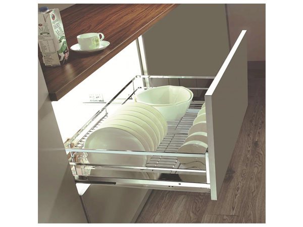 Ngăn kéo đựng bát đĩa, xoong nồi Inox nan dẹt 304 cao cấp BS01.700