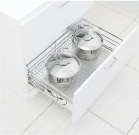 Kệ xoong nồi thông minh inox 304 ray giảm chấn