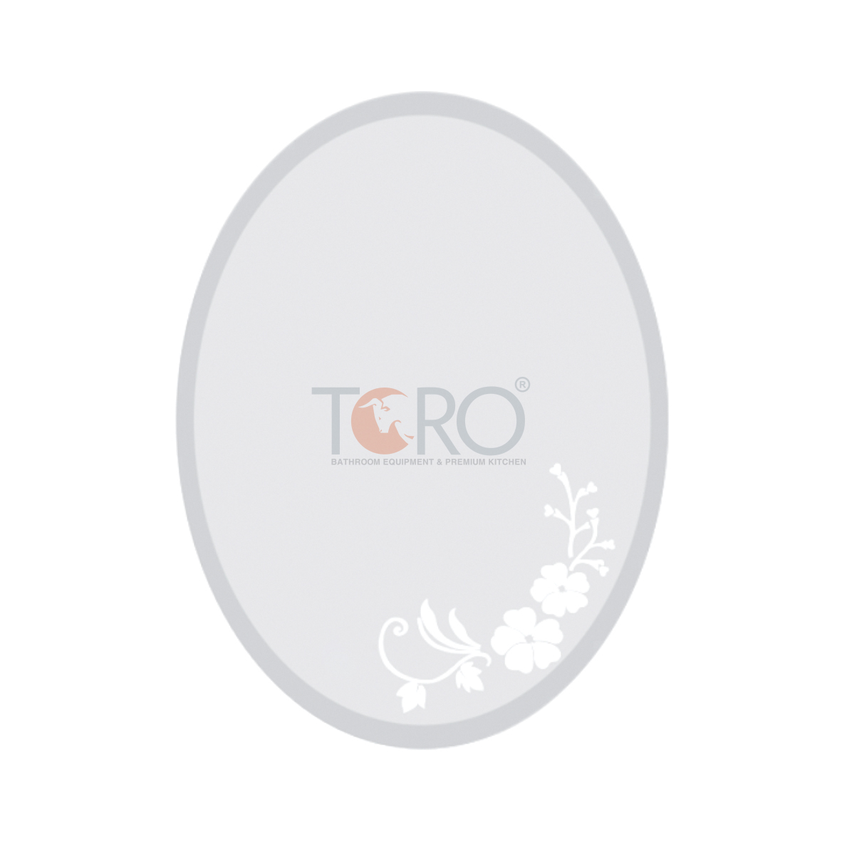 Gương soi Oval điểm nhấn hoa văn Toro TR-K04