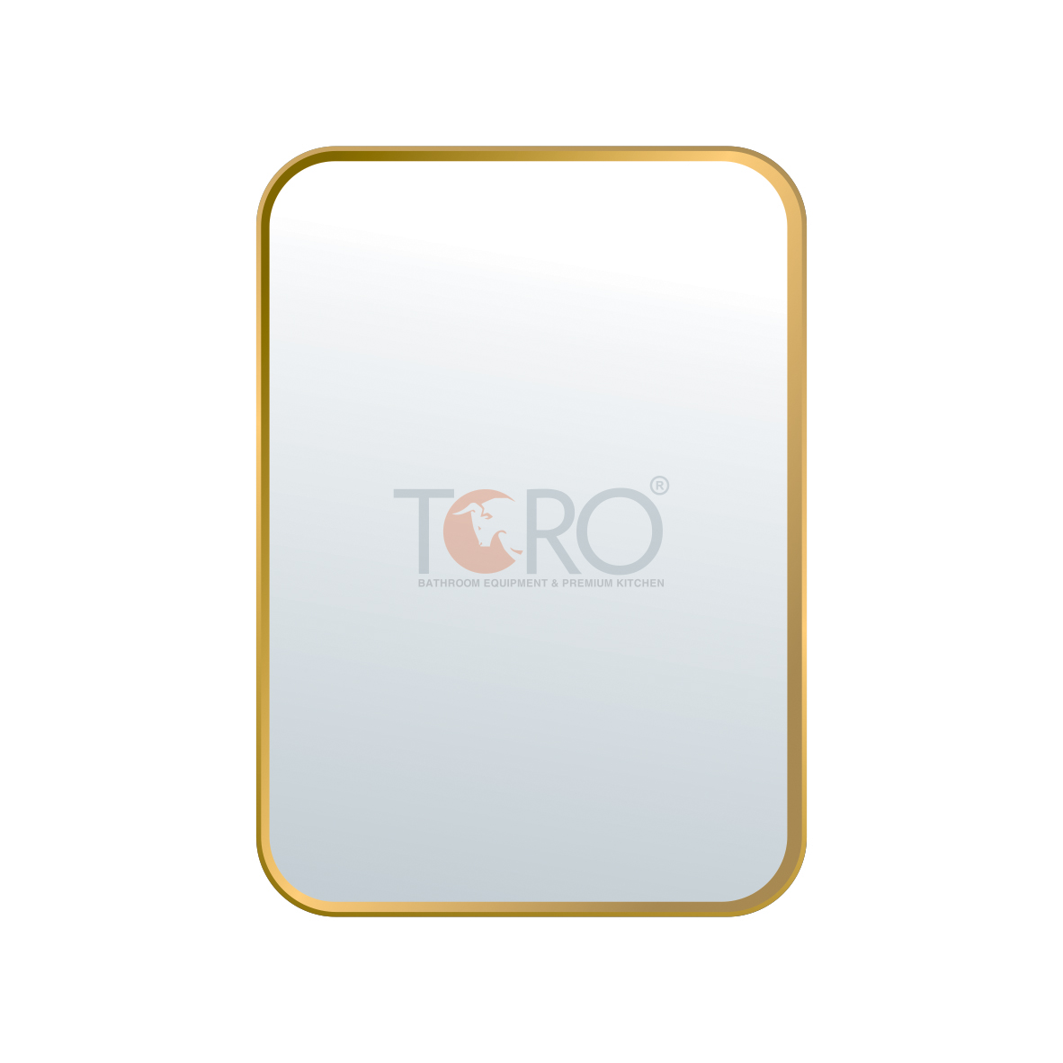 Gương soi viền Inox xi vàng Toro TR-K20