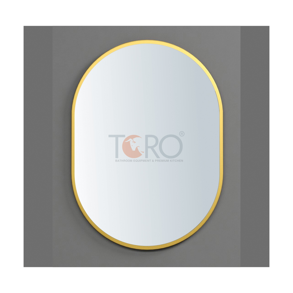 Gương soi viền Inox xi vàng Toro TR-K26
