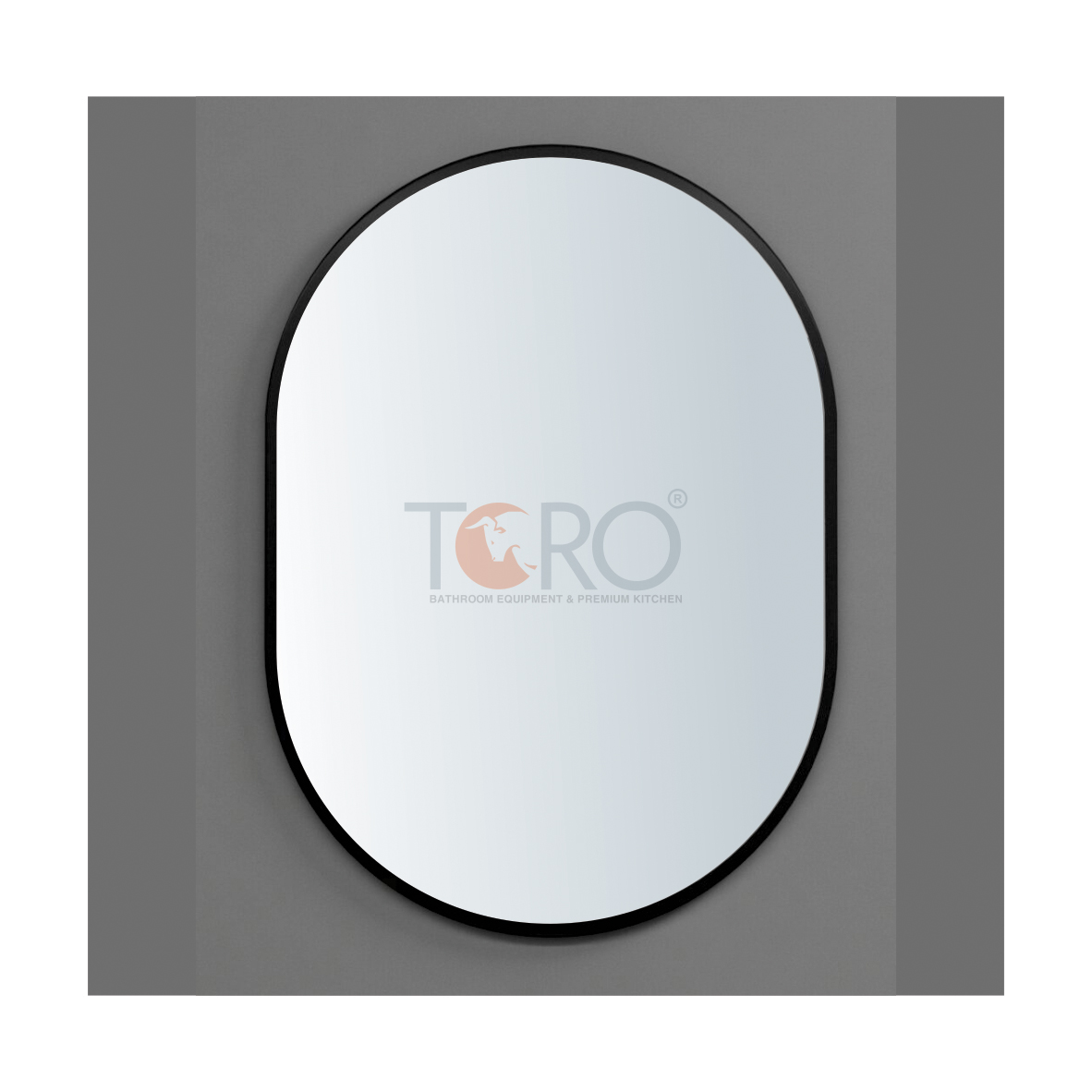 Gương soi viền Inox xi đen Toro TR-K27