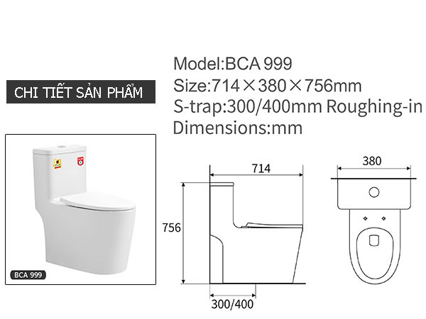 BÀN CẦU 1 KHỐI CAO CẤP BENZLER BCA -999